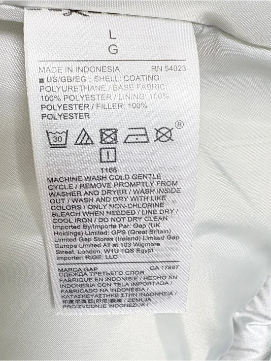 Gap Y2K Metallic Silver Puffer Vest Large Liquid Metal Space Age Shiny Quilted L - Picture 8 of 10